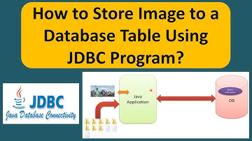 How to Store Image to a Database Table Using JDBC Program? | MySQL