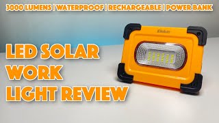 Elekin Led Solar Work Light Review Super Bright Work Light