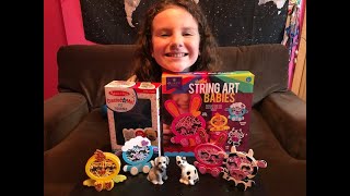 Melissa & Doug Pet Figurines AND Craft Tastic Stacked String Art Babies