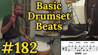 Drumset Basic Beats #182 - Snare Drum Variations