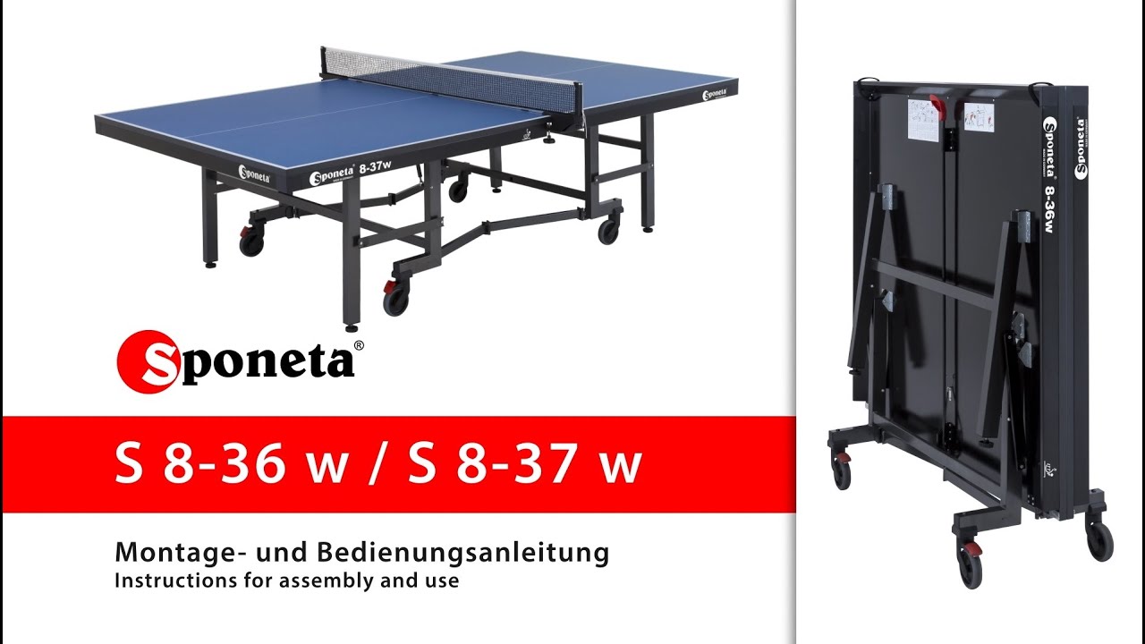 S 836 w / S 837 w Montageanleitung Tischtennistisch