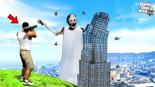 Scary GRANNY Attacked AND Destroys LOS SANTOS In GTA 5 | FRANKLIN Vs GRANNY | Lovely Boss
