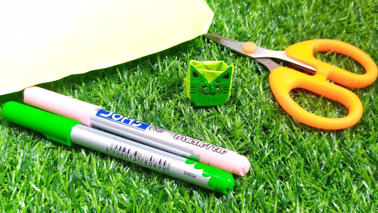 let's make origami cat ring😍