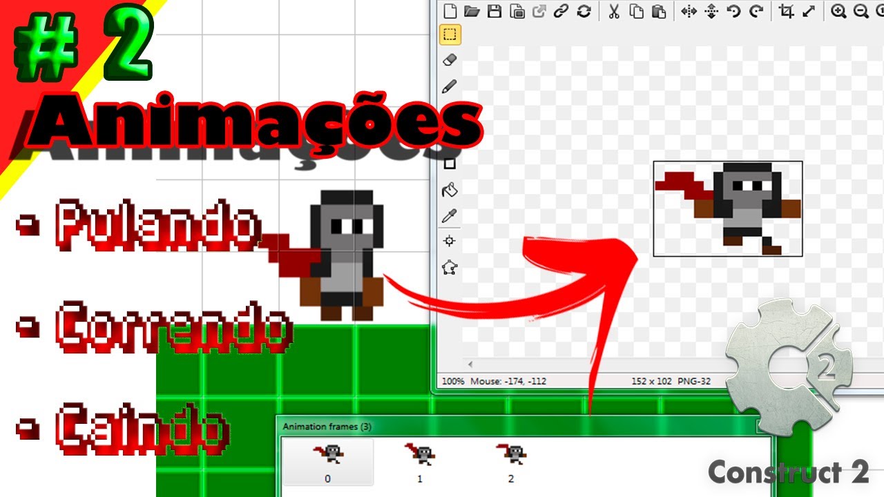 Como criar jogo de plataforma 2# Construct (2/3) ANIMAÇÕES DO ...