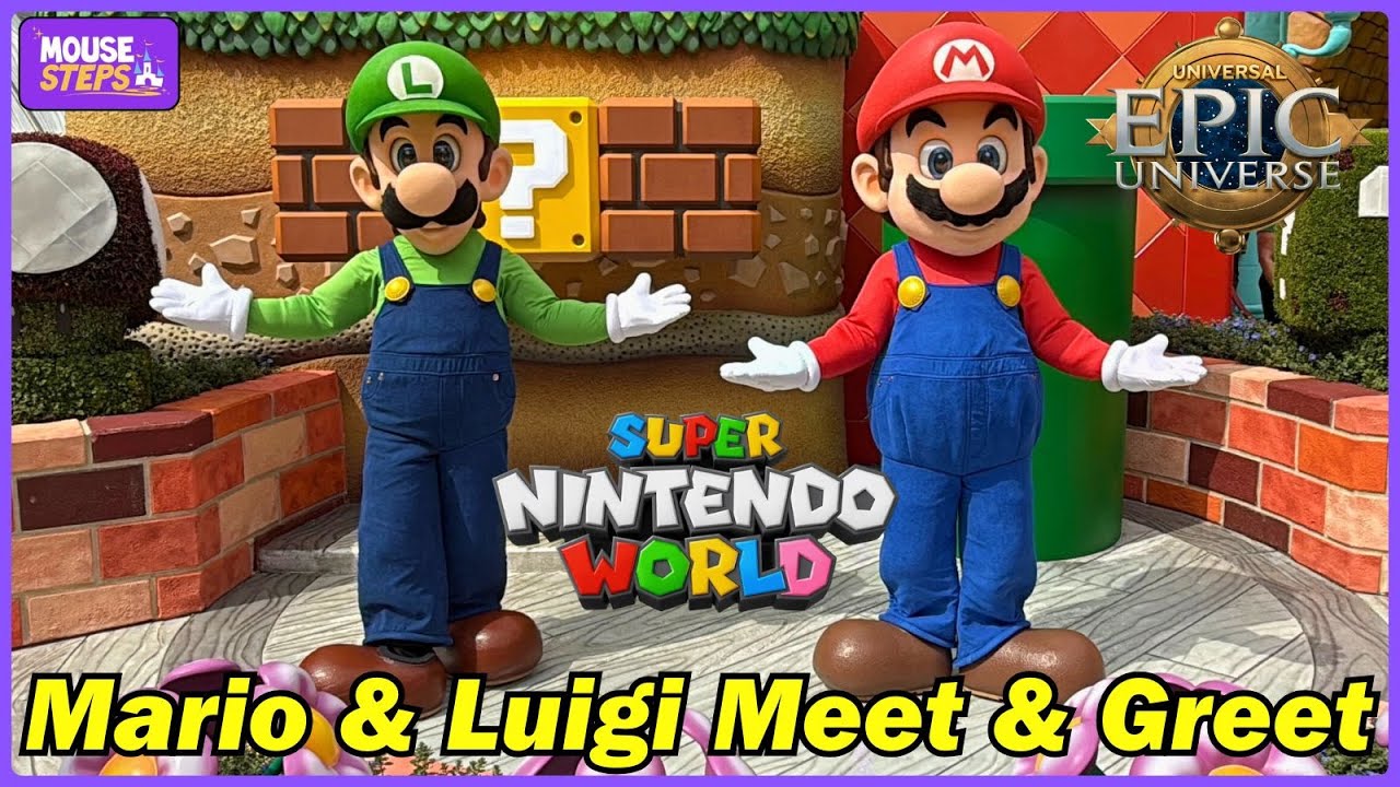 We Meet Mario and Luigi in Super Nintendo World - Universal Epic Universe - Opening Day