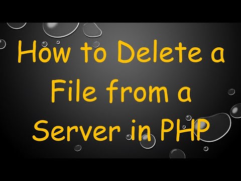 How to Delete a File from a Server in PHP