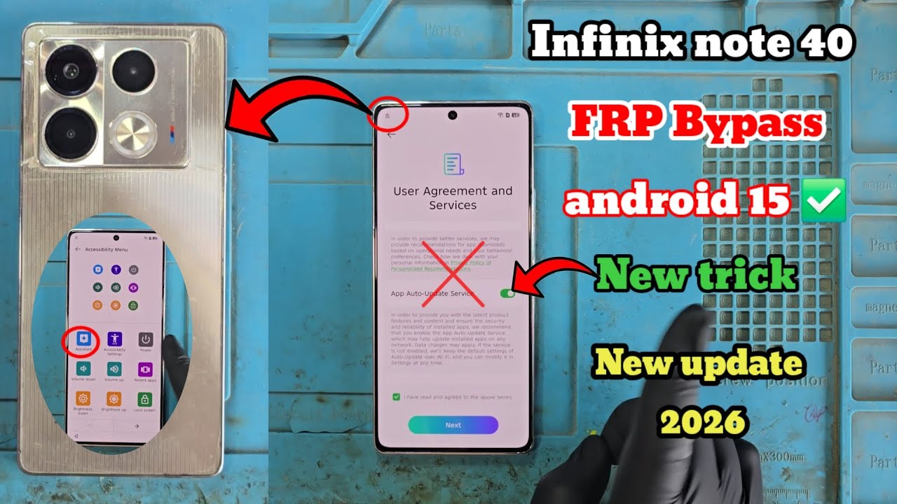 Infinix note 40 FRP bypass Android 15 / Infinix note 40 4G FRP google account bypass android 15 2026