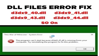 Download lagu How to fix dll error d3dx9 40 dll or other game errors in windows How to fix dll error d3dx9 40 dll or other game errors in windows