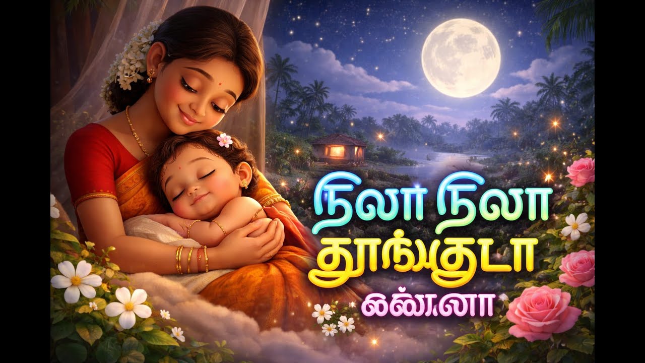 Nila Nila Thoonguda Kanna 🌙 | Tamil Baby Sleep Lullaby | Peaceful Night Song