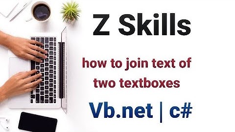 how to join two text boxes in vb.net C# | join text from two text boxes | #csharp #vbnet