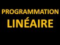SOLUTION EXERCICE PROGRAMMATION LINEAIRE 