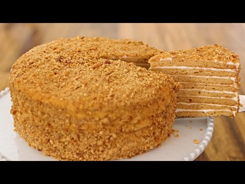 Video: "Honey Cake" With Caramel Taste - A Step By Step Recipe With A Photo