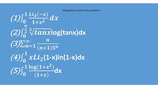 Series and integration (poly-logarithm)