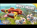 FLYING SPACESHIP IN SURVIVAL MODE FULL OF WOCS, Scrap Mechanic #217