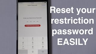 The easiest way to reset restrictions password on your ios device.
works 10 and earlier my previous tutorial is outdated. hope this will
solve you...