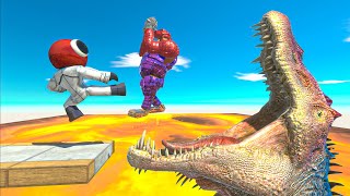 Epic Kick on Dinosaur Heads - Animal Revolt Battle Simulator