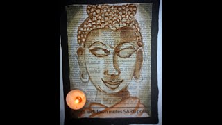 buddha painting simple step newspaper beginners