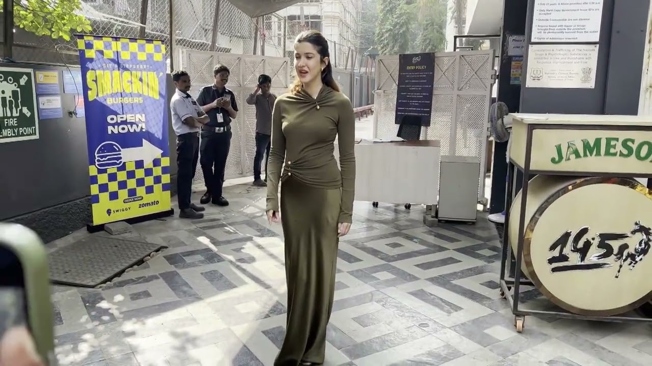 Shanaya Kapoor Makes Stylish Appearance in Olive-Green Dress