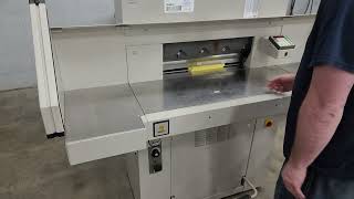 2005 Triumph 5551 EP Programmable Paper Cutter with Safety Lights and Air Table
