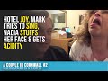 A Couple in Cornwall #2 - Hotel JOY, Mark Tries to SING, Nadia STUFFS Her Face & Gets ACIDITY