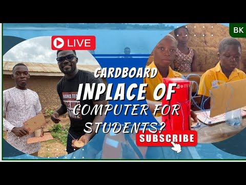A Ghanaian Teacher  Creates Computer Parts Out of Cardboard Papers To Teach ICT.