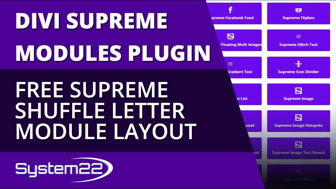 Divi Supreme Modules Free Supreme Shuffle Letter Module Layout 👈