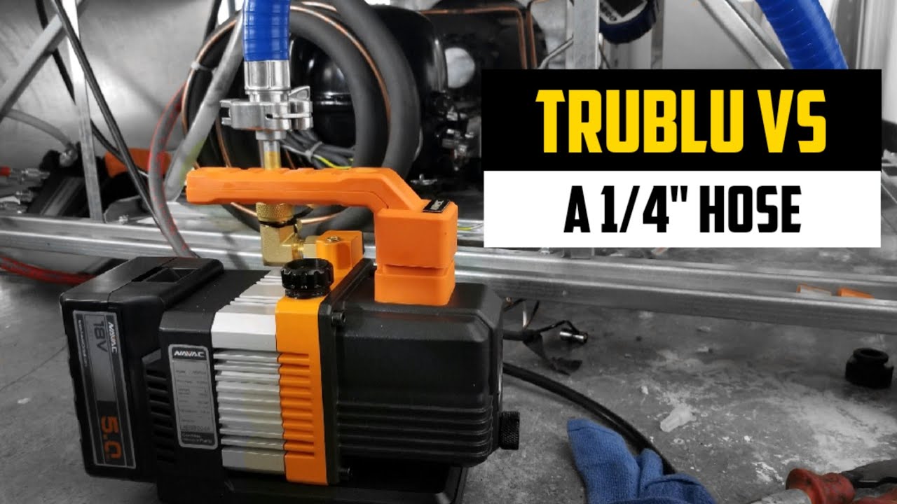 TruBlu Evacuation Hose vs. A 1/4" Charging Hose w/The Navac NP2DLM