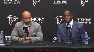 Falcons general manager and head coach speak after first-round draft picks | Full Press Conference