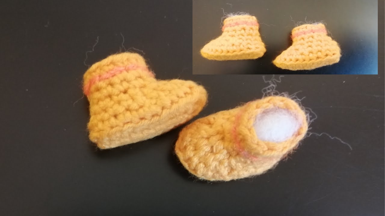 Laddu Gopal ji' s Crochet Shoes / Booties   for 7-8 number / गोपाल जी के जूते
