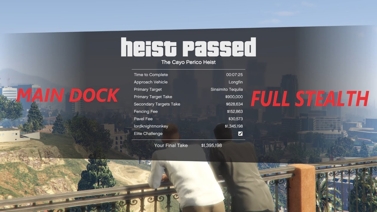 GTA 5 Online Cayo Perico Heist Main Dock Full Stealth Solo 725 YouTube