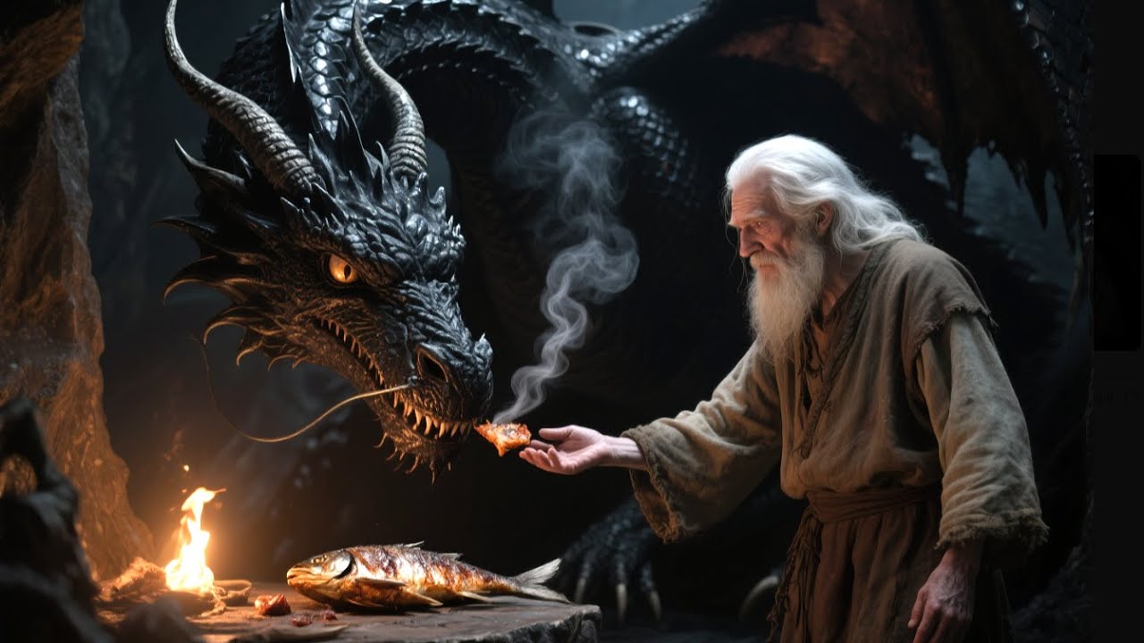 The Old Man Fed a Black Dragon Daily—Until the King Sent Soldiers to Capture It 