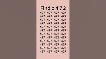Can you find 472 in 5 seconds?? Please comment and subscribe #brainmasti #game #mathematics  #maths