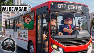 I BECAME a BUS DRIVER in ROBLOX with a Steering Wheel 😱 (Bus Master) screenshot 4