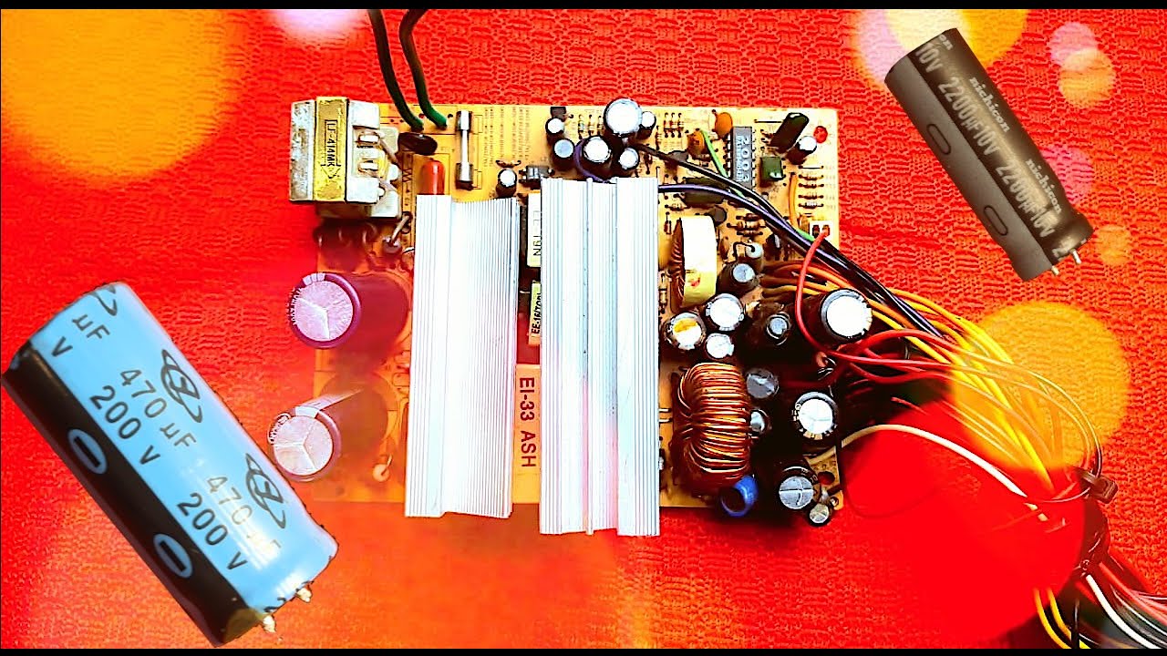 Замена конденсаторов на блоке питания ПК || Твик блока питания - YouTube