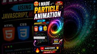 🤯😱I Made an EPIC Particle Animation Using HTML, CSS & JavaScript 🤯✨ #shorts #viral #mychannel #halo