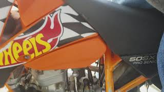Ktm 50 first start up.