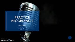 Practice recording 2: Amy Glover