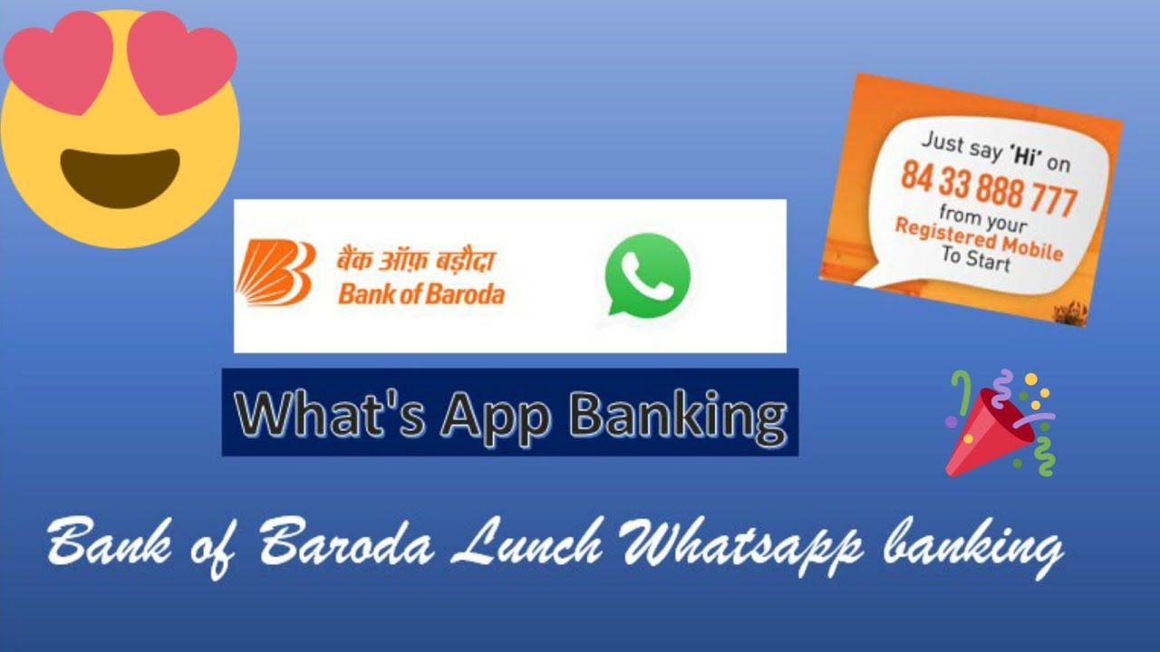 Bank of Baroda whatsapp banking I how to start Activate bank of baroda whatsapp banking I Bank