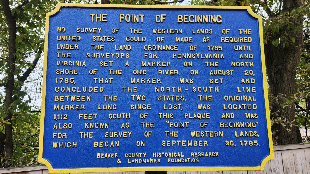 The Point Of Beginning : PA/OH/WV Tristate Marker Monument 