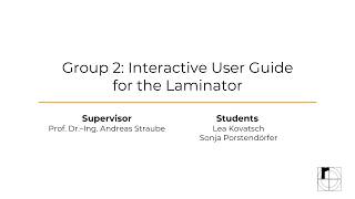 Augmented Reality: Interactive User Guide for the Laminator