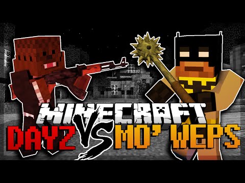 Minecraft DayZ Zombies Mod Vs More Weapons Mod (Mod Battles)