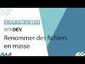 WINDEV - Comment renommer en masse les fichiers d'un répertoire
