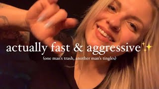 🗑Fast & Aggressive ASMR w/Trash Crinkling, Tapping, Scratching, Visual Triggers, Hand Sounds