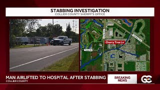 Man flown to hospital after stabbing in Collier County