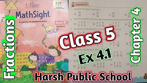 Exercise 4.1 Class 5 Maths Sight| Class 5 Maths Sight | Fractions | #mathsight #hpsgurugram