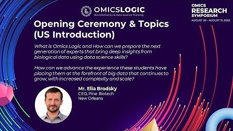 Opening Introduction & Topics Overview (US Introduction) - By Mr. Elia Brodsky, CEO, Pine Biotech