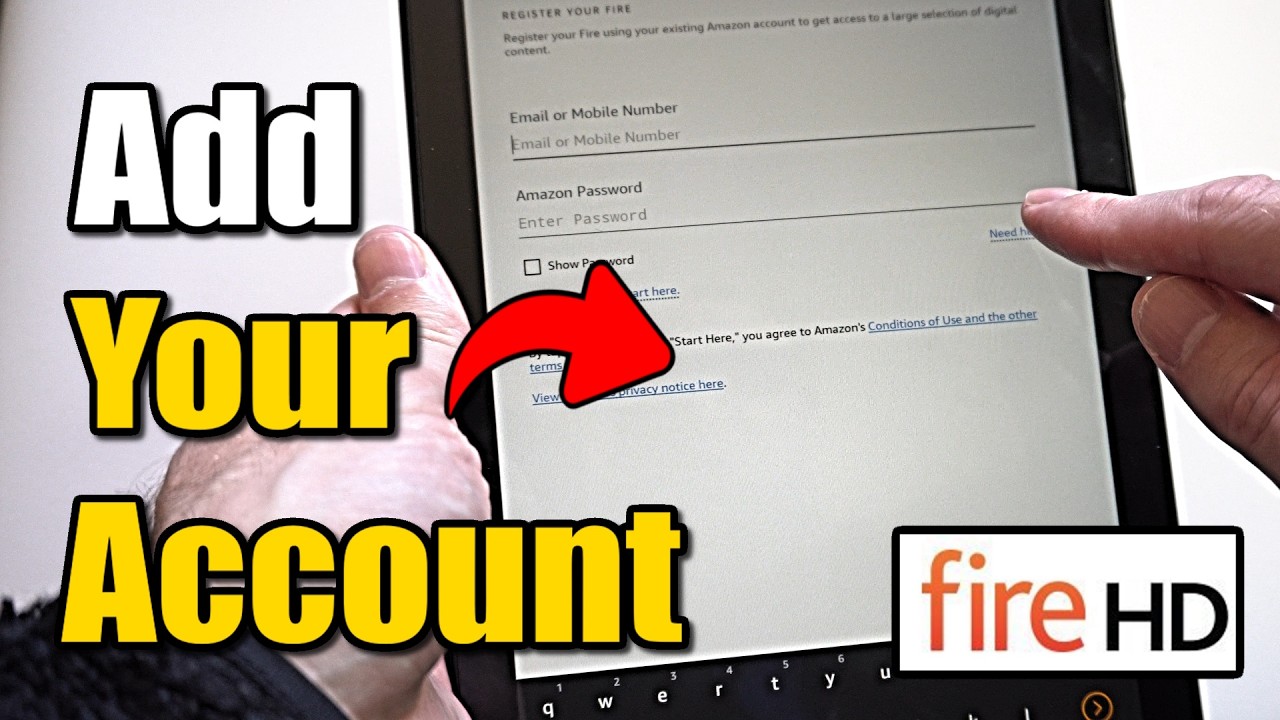 How to Register Account on Amazon Fire HD 10 Tablet (Best Method) - YouTube