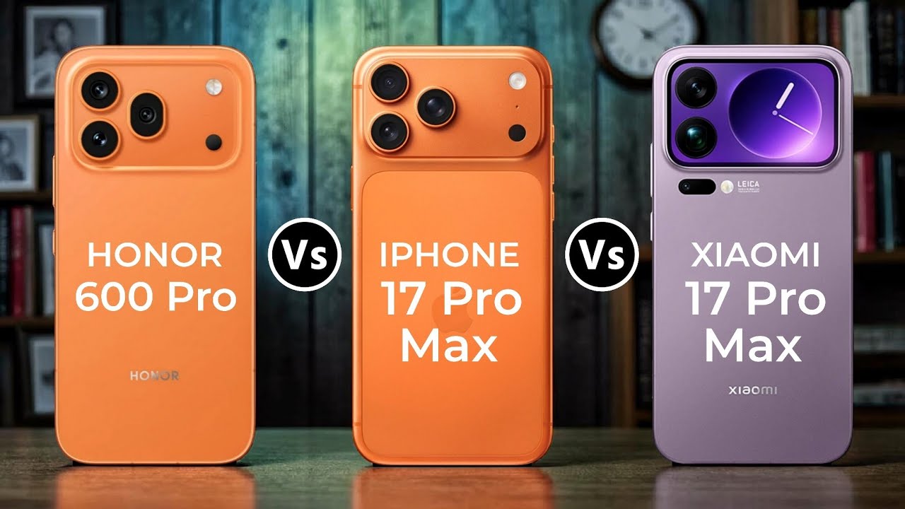 Honor 600 Pro Vs iPhone 17 Pro Max Vs Xiaomi 17 Pro Max - YouTube
