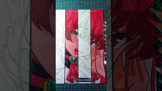 Drawing Houshou Marine   Stained Art  shorts
