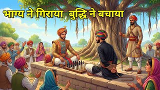 🔴 भाग्य ने गिराया बुद्धि ने बचाया  । Hindi Moral Story | kahani |bed time story | story | कहानी